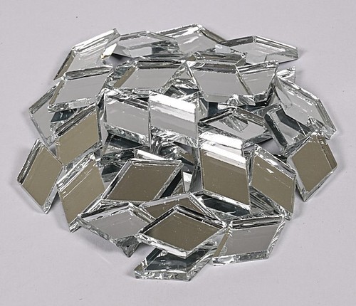 Spiegel mosaik raute - spiegel, silber