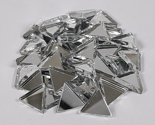 Spiegel mosaik dreieck - dreieck, silber