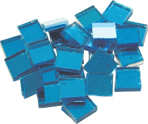 Spiegelmosaik glassteine blau - glassteine,