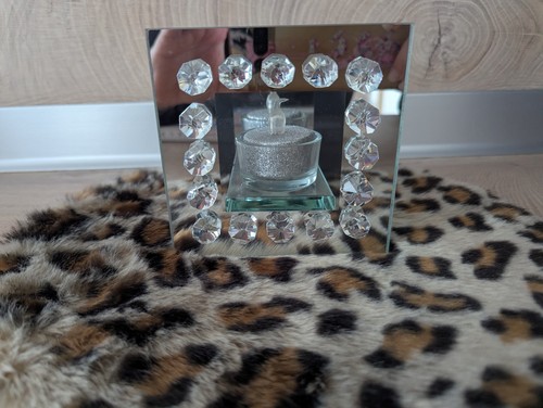 Teelichthalter glas strass - glas,